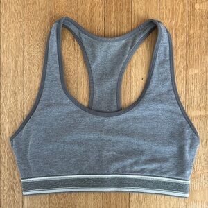 MANDUKA eko-cotton Gray Women's Sports Bra size small racer back
